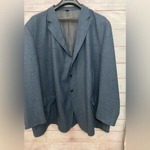 EUC Mens Paul Frederick Blue Gray Flecks Lambswool Sport Coat 3XLT